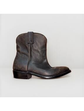 Frye Billy Short Boots Brown Distressed Leather Women’s Size 8 B Ankle